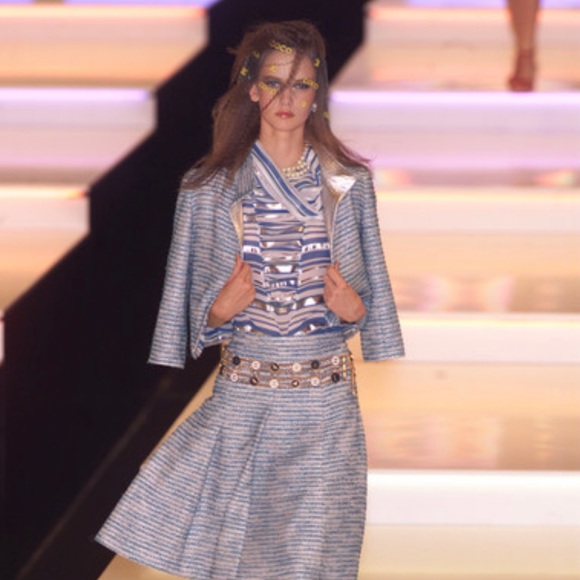 Chanel Spring 2001 Star Logo Double Row Chainlink Belt - Picture 7 of 14